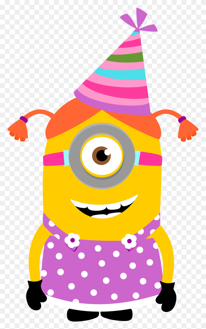 900x1482 Bordes Cliparts Y Fondos De Minions Nena, Clothing, Apparel, Hat HD PNG Download