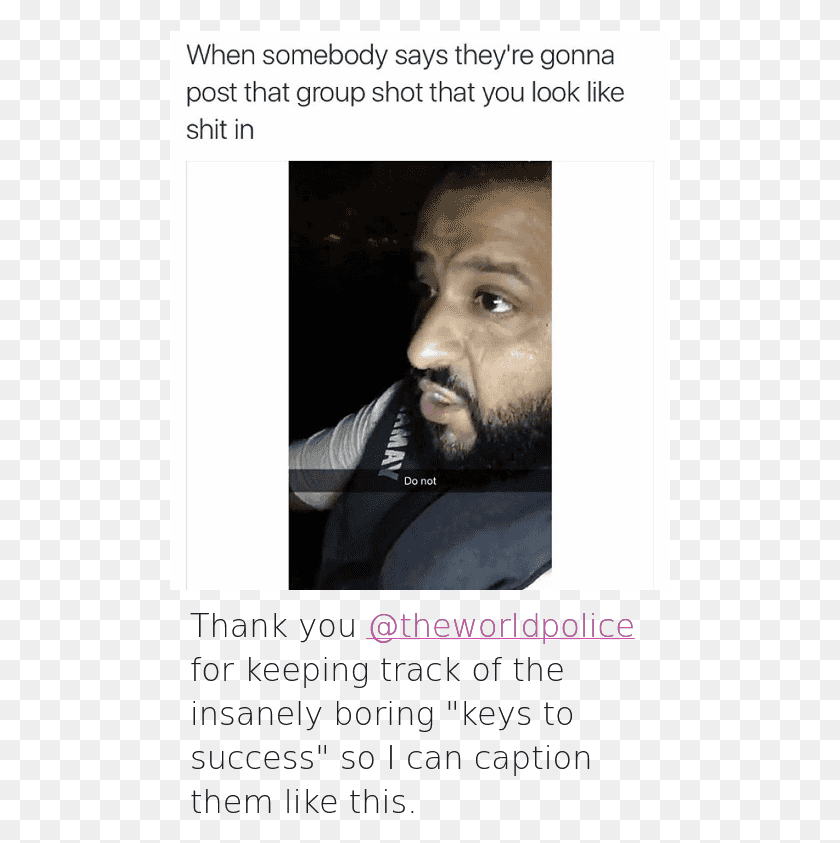 501x783 Bored Dj Khaled And Friends Photo Caption, Face, Person, Human HD PNG Download