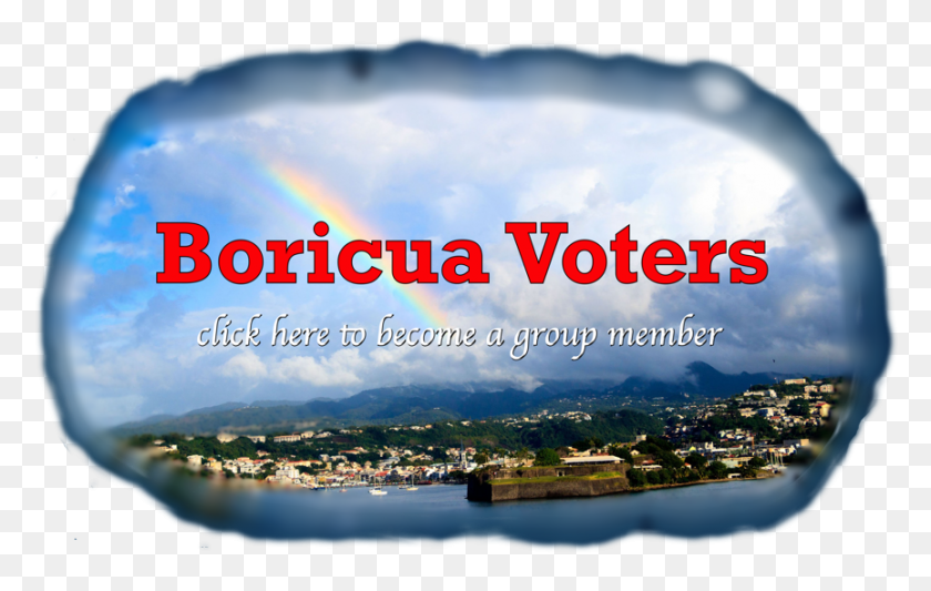 864x525 Descargar Png / Grupo De Votantes Boricua