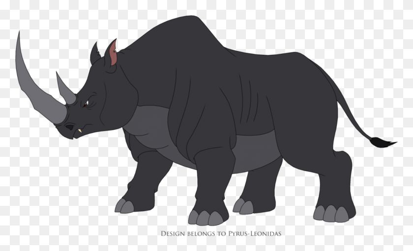 1085x629 Boris The Rhino By Pyrus Leonidas On Black Rhinoceros, Animal, Mammal, Elephant HD PNG Download