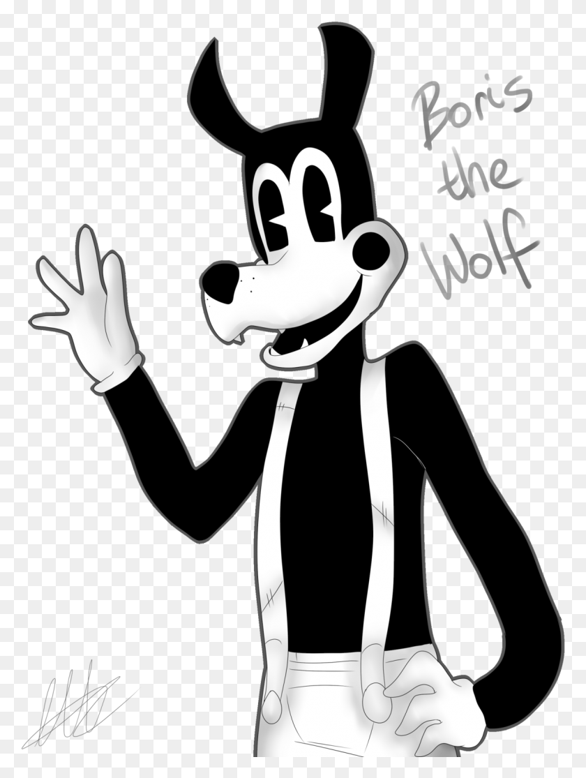 1163x1574 Boris The Wolf From 3939bendy And The Ink Machine3939 The Bendy And The Ink Machine Anime Boris, Stencil, Hand, Text HD PNG Download