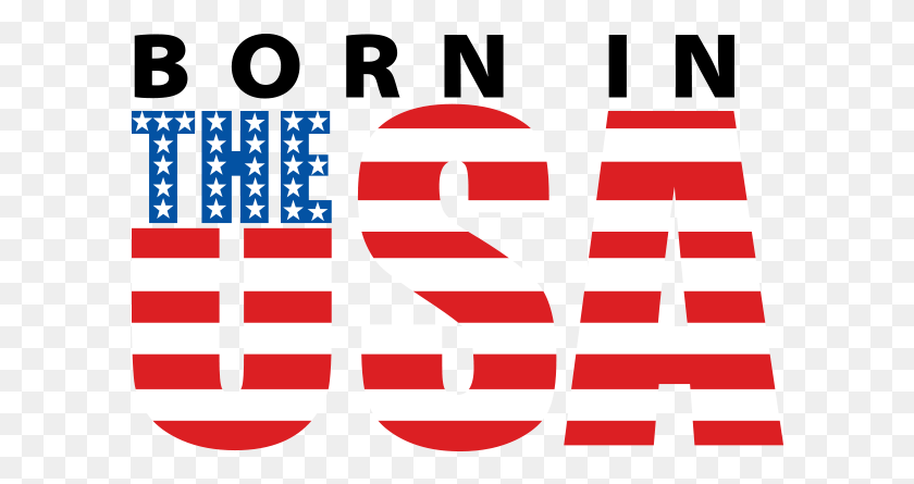 600x385 Born In The Usa Graphic Design, Symbol, Flag, Logo HD PNG Download