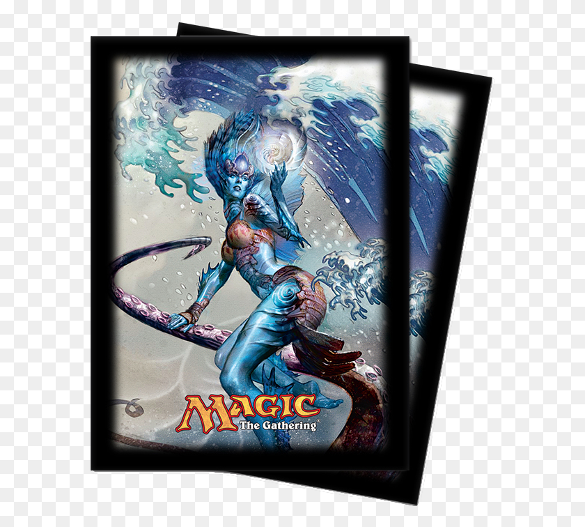 583x696 Born Of The Gods Kiora Card Sleeves Kiora The Crashing Wave Price, Poster, Advertisement, Person HD PNG Download