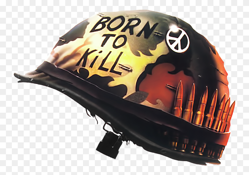 751x530 Born To Kill Helmet Full Metal Jacket, Clothing, Apparel, Crash Helmet Descargar Hd Png