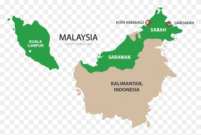 1411x913 Borneo Map Coat Of Arms Of Malaysia, Diagram, Plot, Atlas HD PNG Download