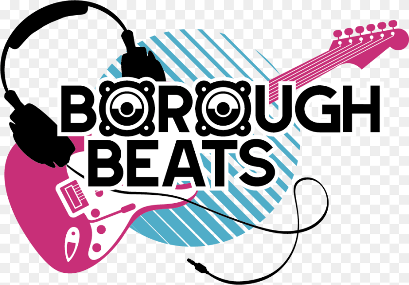 Borough Beats Logo Graphic Design, Guitar, Musical Instrument, Electronics, Animal Transparent PNG