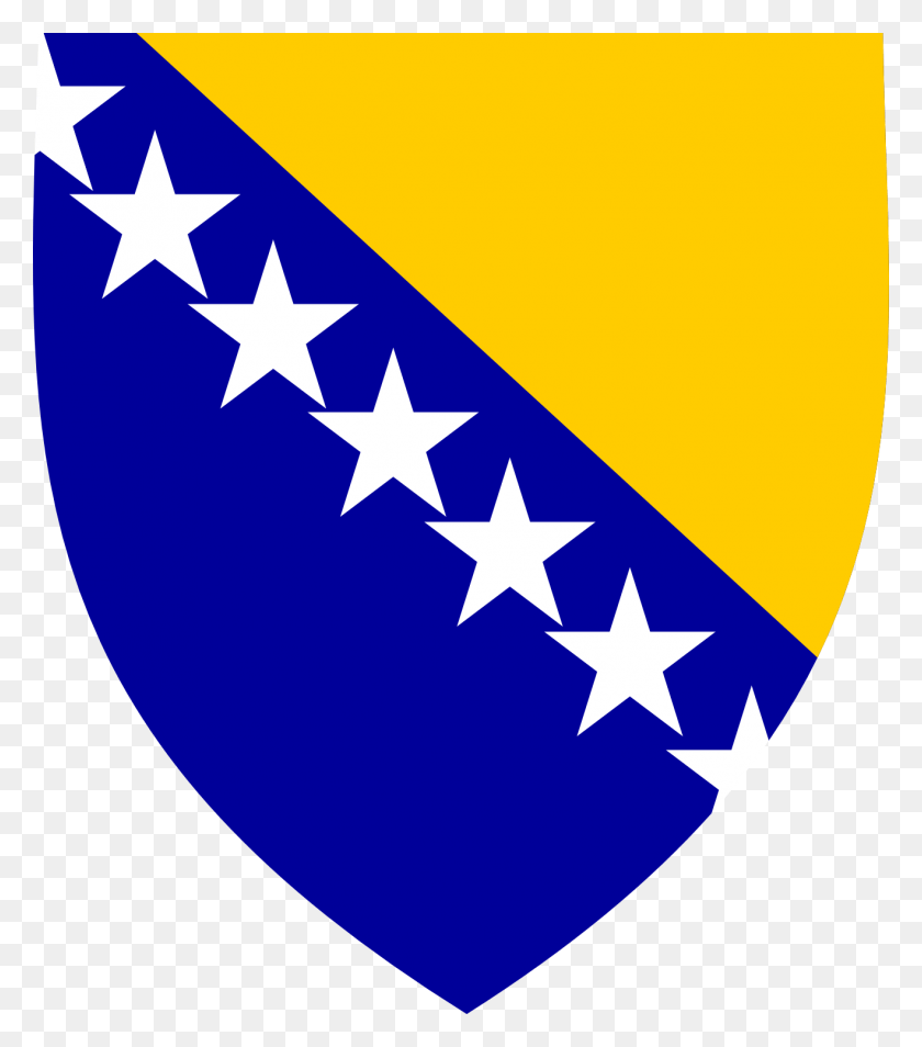 1317x1511 Bosnia And Herzegovina Coats Of Arms Bosnia And Herzegovina, Symbol, Star Symbol, Transportation HD PNG Download