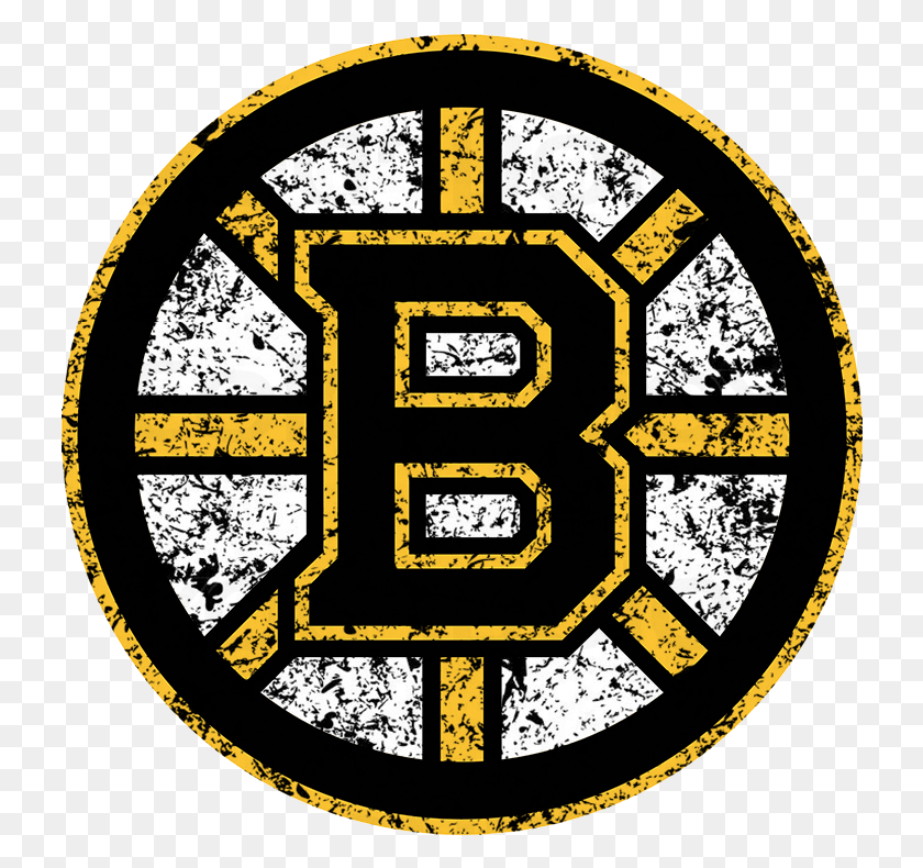 730x730 Boston Bruins 2007 Pres Primary Logo Distressed Iron Boston Bruins Logo Svg, Rug, Armor HD PNG Download