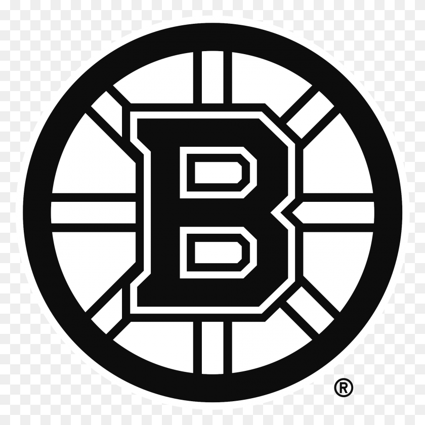 1833x1833 Boston Bruins Logo Black And White Boston Bruins Nhl Logo, Text, Label, Stencil HD PNG Download