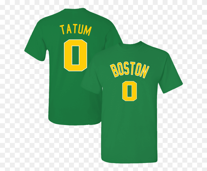 646x634 Boston Celtics Jayson Tatum 2018 City Edition T Shirt, Clothing, Apparel, Shirt HD PNG Download