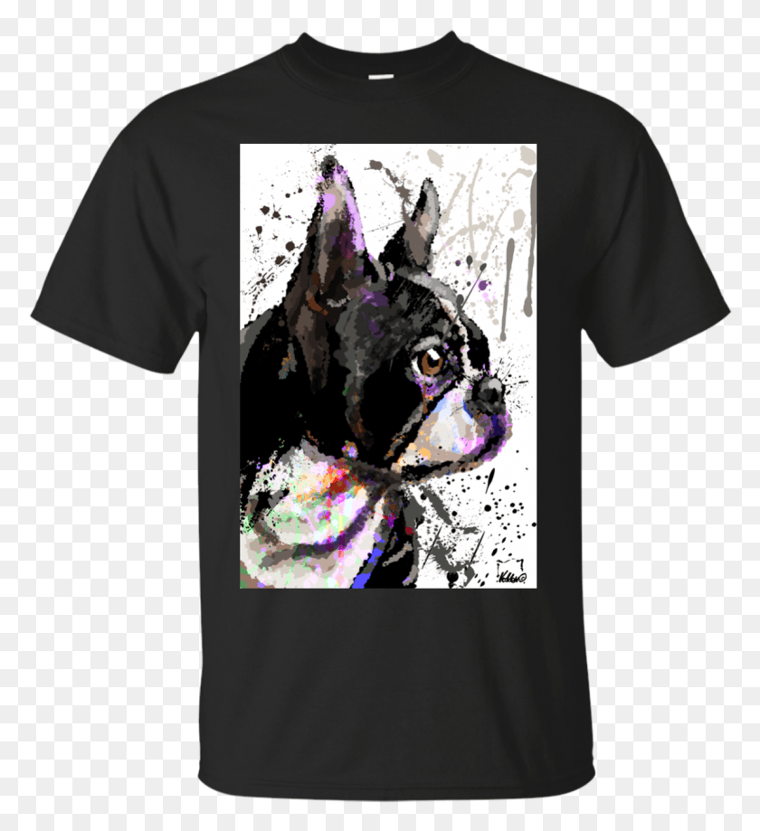 1154x1272 Boston Terrier Art Free Kodak Black Shirt, Clothing, Apparel, T-shirt HD PNG Download