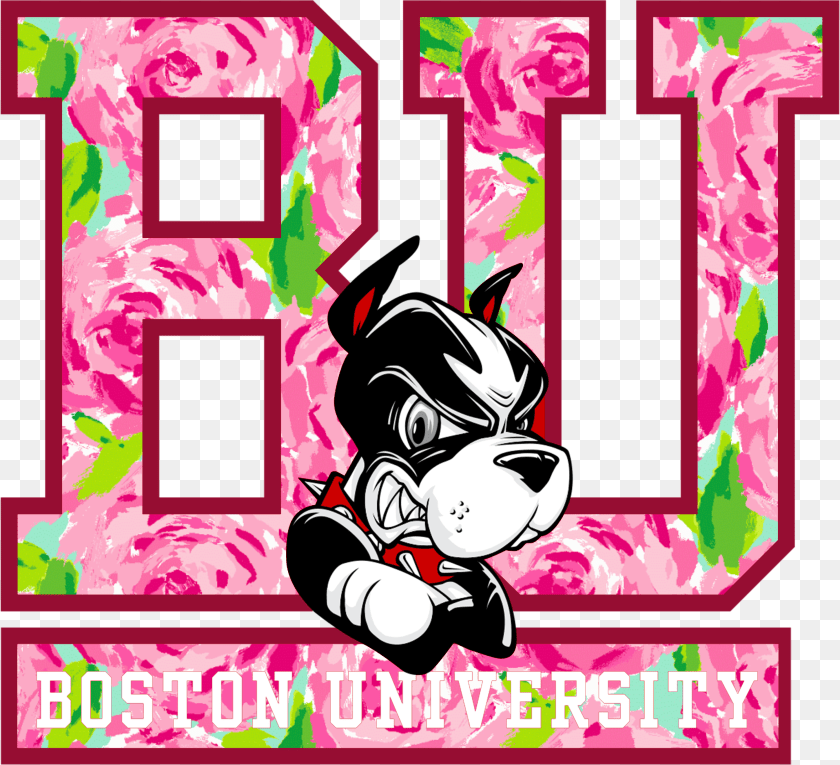 2981x2716 Boston University Wearing Lilly Pulitzer Click The Boston University Terriers, Baby, Person, Text, Head Clipart PNG