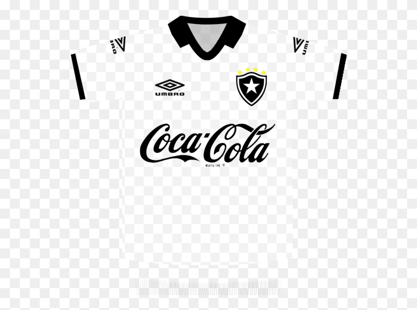558x564 Botafogo 1989 Branca Coca Cola, Clothing, Apparel, Shirt HD PNG Download