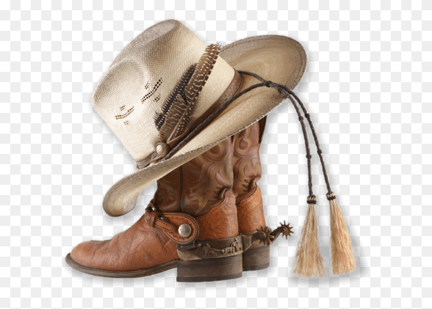 609x542 Botas Vaqueras Transparent Cowboy Boots, Clothing, Apparel, Hat HD PNG Download