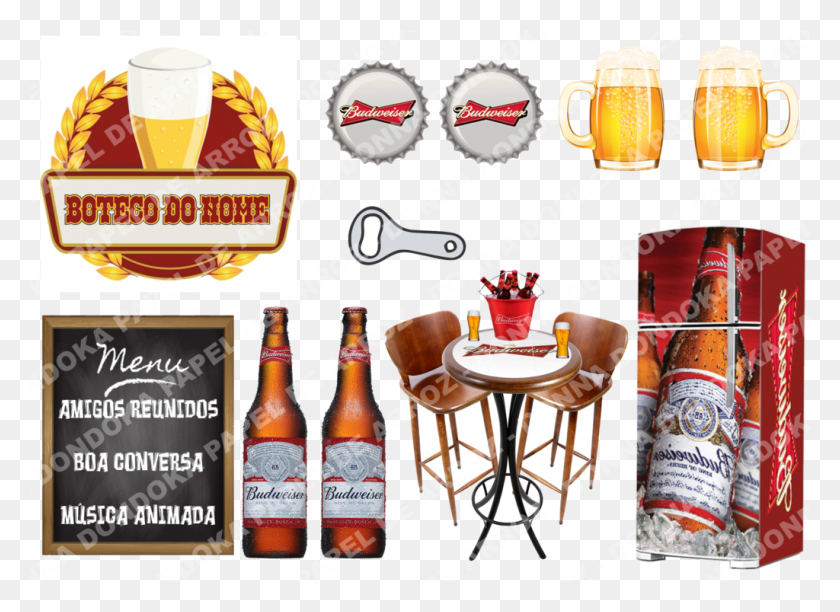 Boteco Budweiser Topper Торт, пиво, алкоголь, напитки HD PNG скачать
