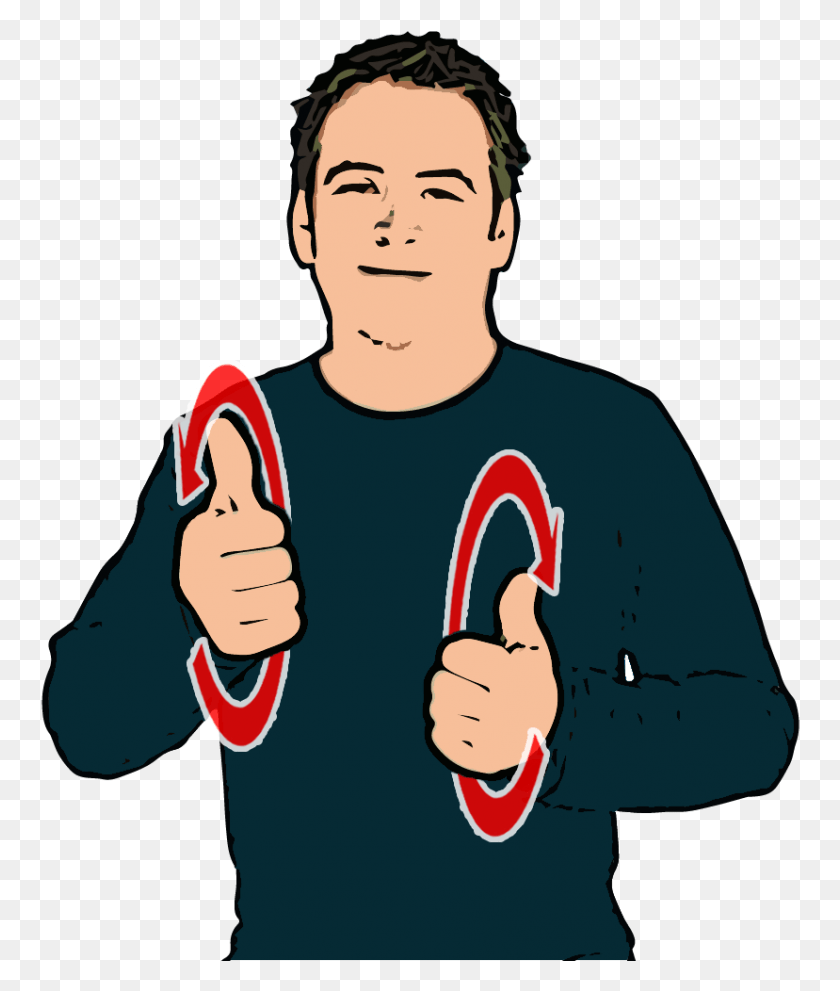 760x931 Both Hands Closed With Thumbs Up Make Forward Circles Dog In British Sign Language, Person, Human, Finger HD PNG Download