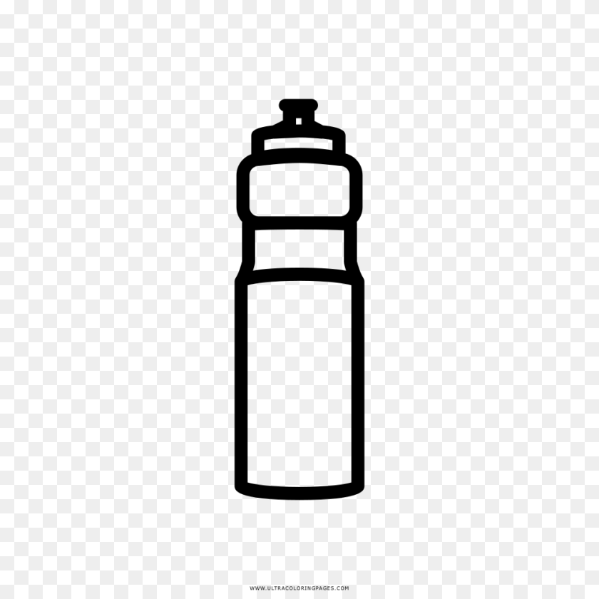 1000x1000 Bottle Coloring Pages, Gray Transparent PNG