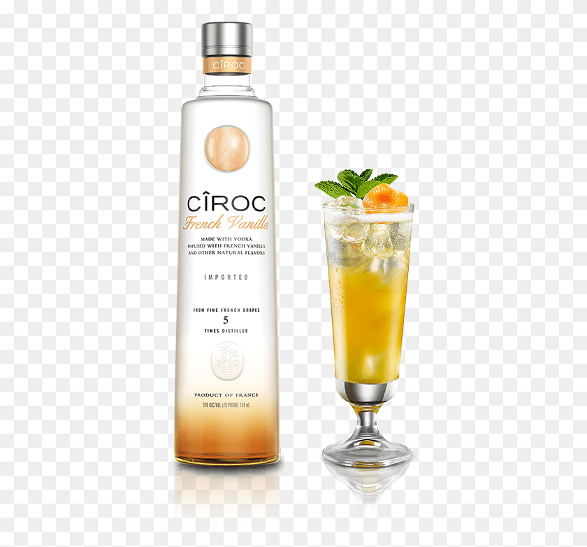 356x722 Bottle Of Croc French Vanilla Flavored Vodka And A Ciroc Vodka Coconut, Potted Plant, Plant, Vase HD PNG Download