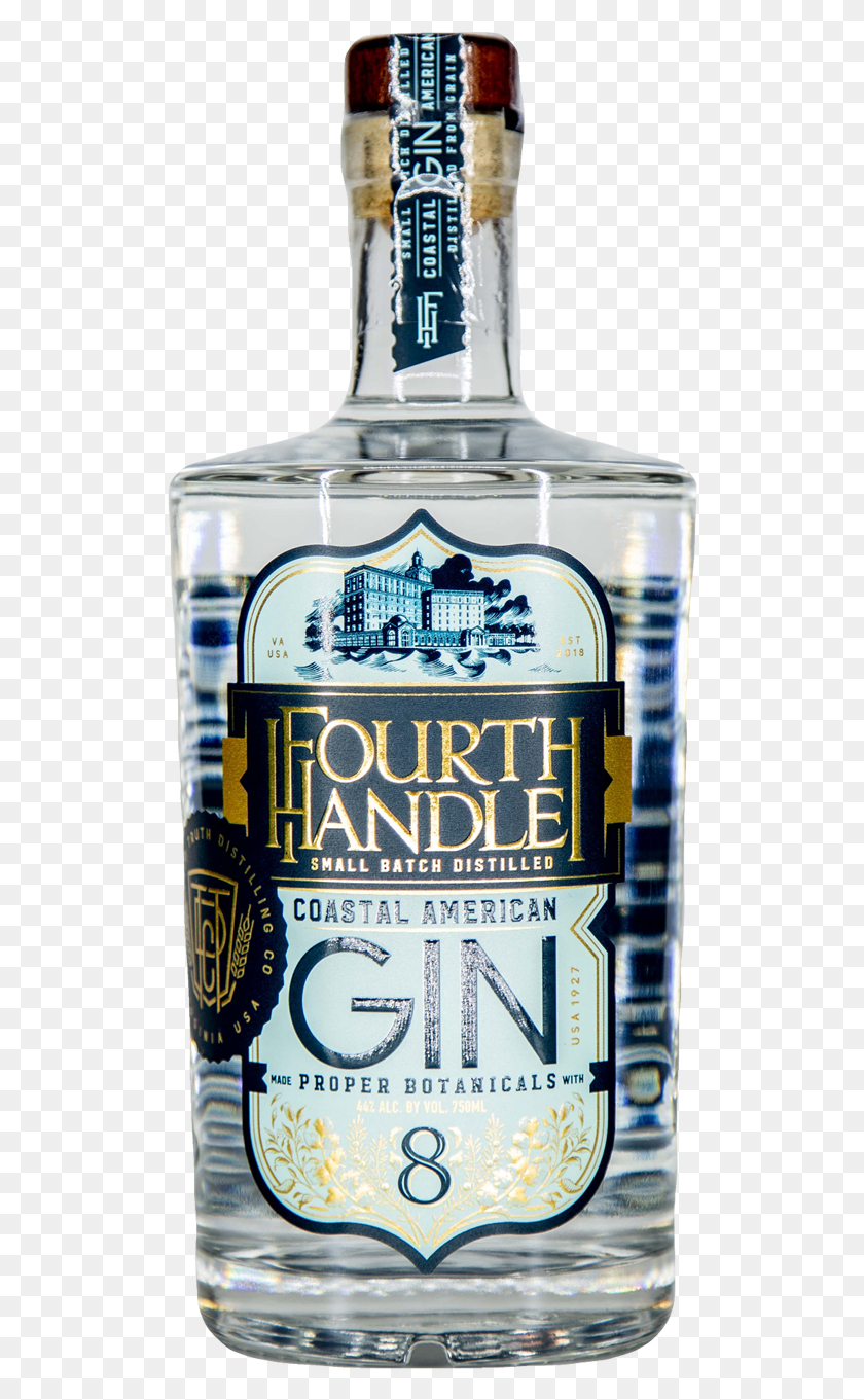 516x1301 Bottle Of Fourth Handle Coastal American Gin, Liquor, Alcohol, Beverage HD PNG Download