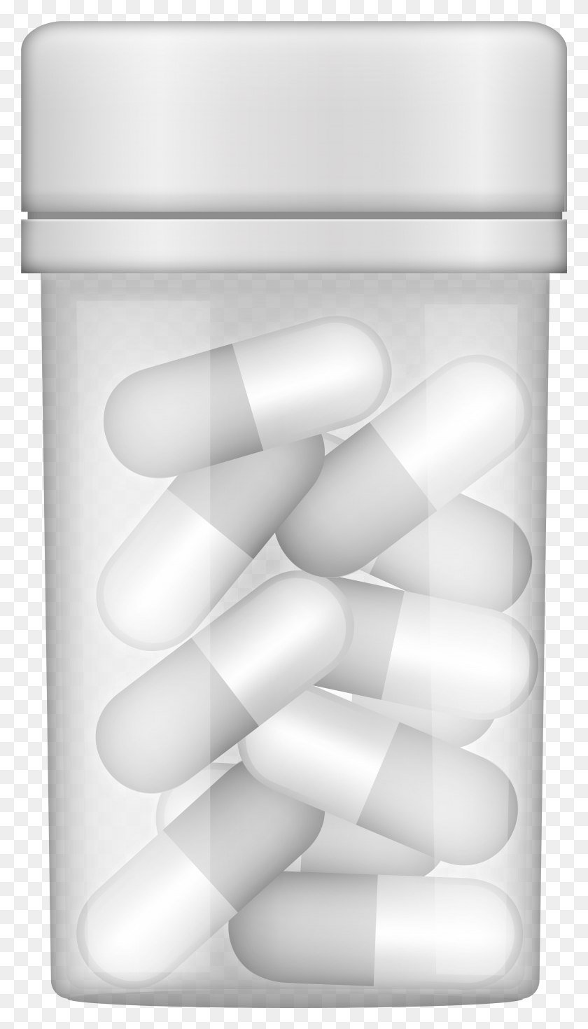 4354x7875 Bottle Of Pills Clip Art Pill, Capsule, Medication HD PNG Download