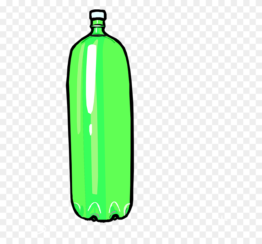 618x720 Bottle Plastic Big Empty Reflecting Green Water Plastic Bottles Clipart, Beverage, Drink, Pop Bottle HD PNG Download