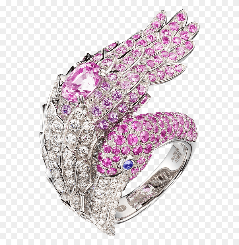 567x801 Boucheron Paris Rings Animal Boucheron Flamingo, Gemstone, Jewelry, Accessories HD PNG Download