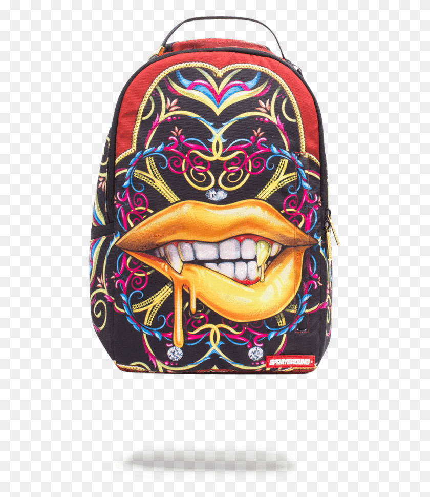 495x910 Boujee Grillz Sprayground Backpack Boujee Grillz Sprayground Backpack, Teeth, Mouth, Lip HD PNG Download