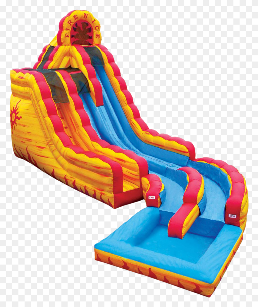991x1193 Bouncing Around The Treasure Coast For When It39s To Fire And Ice Inflatable Slide, Toy HD PNG Download
