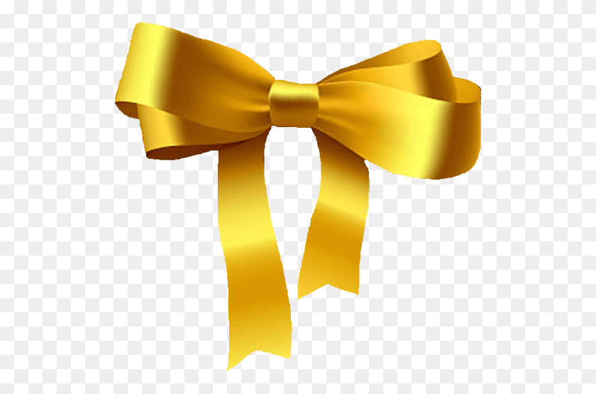 518x495 Bow Golden Ribbon Bow, Tie, Accessories, Accessory HD PNG Download
