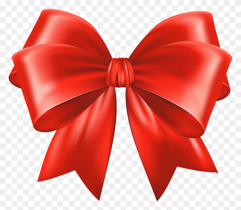 7875x6789 Bow Red Clip Art Deco Image HD PNG Download