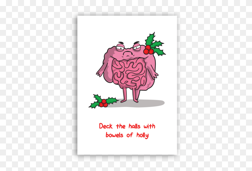 379x512 Bowels Of Holly Greeting Card The Awkward Store Awkward Yeti Birthday Card, Plant, Text, Flower HD PNG Download
