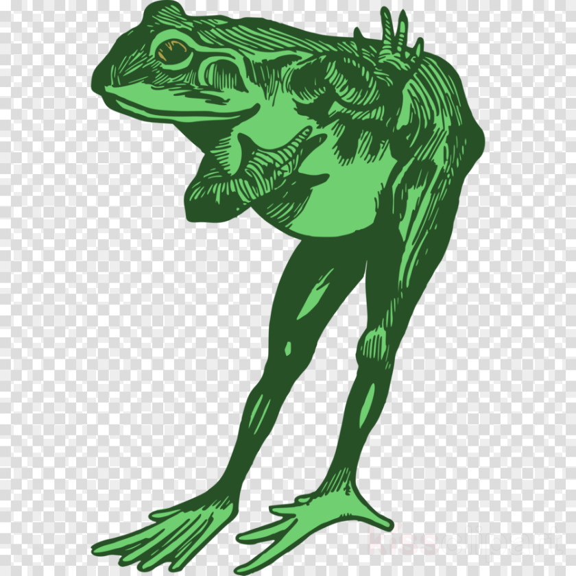 900x900 Bowing Frog Clipart Toad True Frog Frog Leg Black And White, Green, Animal, Iguana, Lizard Transparent PNG