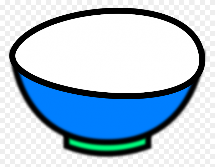 950x720 Bowl Blue Soup Dish Green Bowl Clipart, Frying Pan, Wok, Drum HD PNG Download