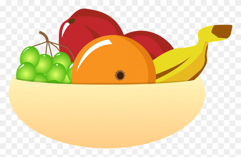 960x601 Bowl Vector Graphics Fruit Bowl Clipart Transparent, Plant, Citrus Fruit, Food HD PNG Download