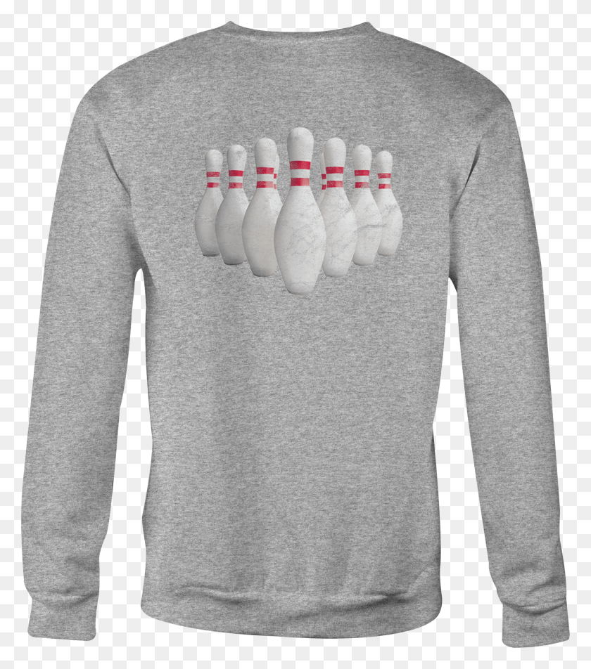 1733x1984 Bowling Crewneck Sweatshirt Bowling Pin Shirt For Men Ten Pin Bowling, Sweater, Clothing, Apparel Hd Png Скачать