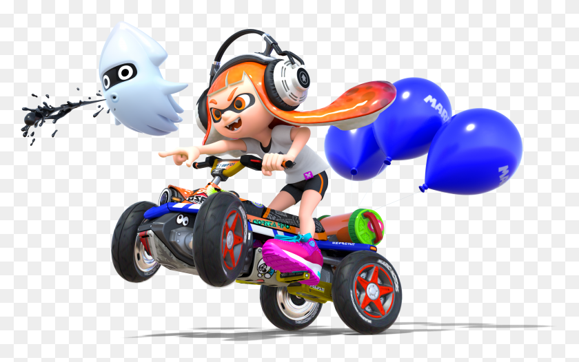 2950x1764 Bowser Jr Mario Kart 8 Deluxe Inkling Girl, Toy, Vehicle, Transportation HD PNG Download