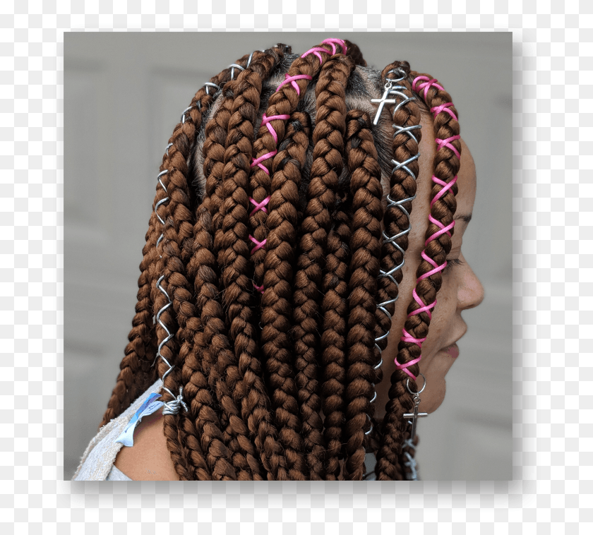 696x698 Box Braids Chain, Bead, Accessories, Accessory HD PNG Download