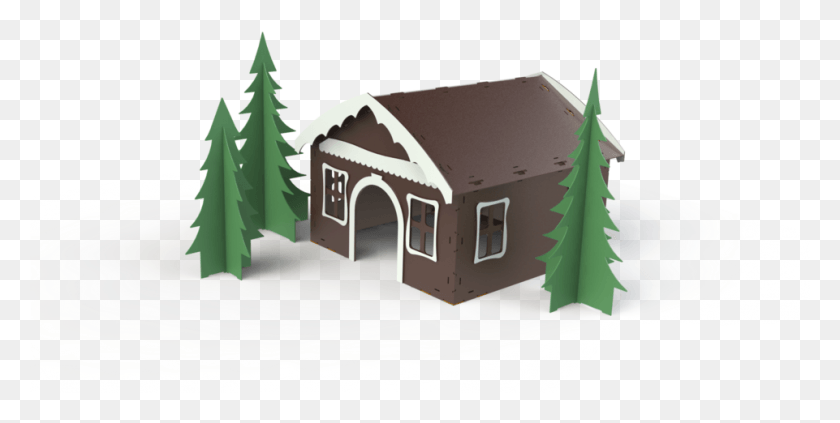 961x448 Box Clip Gingerbread House, Dog House, Den, Kennel HD PNG Download