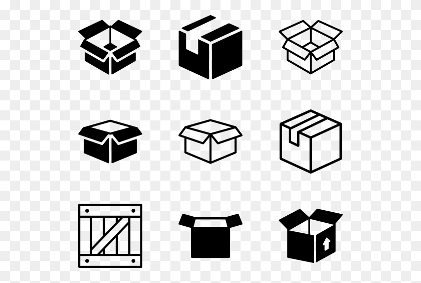 600x564 Box Icon Packs, Gray Transparent PNG