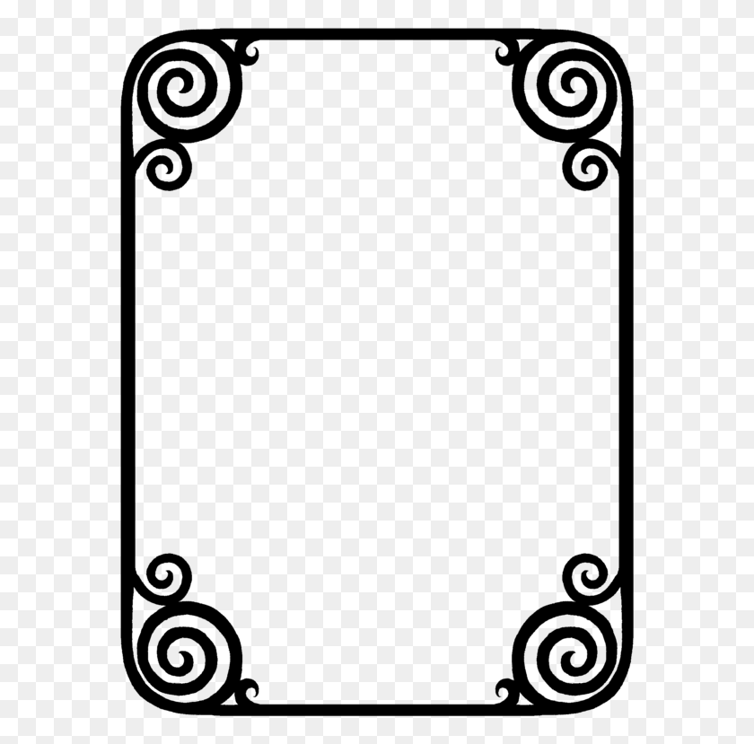 573x769 Box Outline Borders Black And White, Gray, World Of Warcraft HD PNG Download