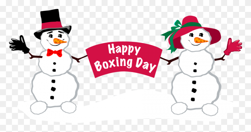 900x444 Boxer Graphic Stock Huge Freebie Happy Boxing Day 2016, Snowman, Outdoors, Nature HD PNG Download