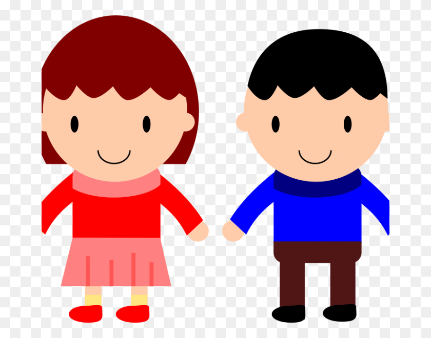 678x600 Boy And Girl Looking L Clipart Amp Clip Art Images Boy And Girl, Hand, Elf, Holding Hands HD PNG Download