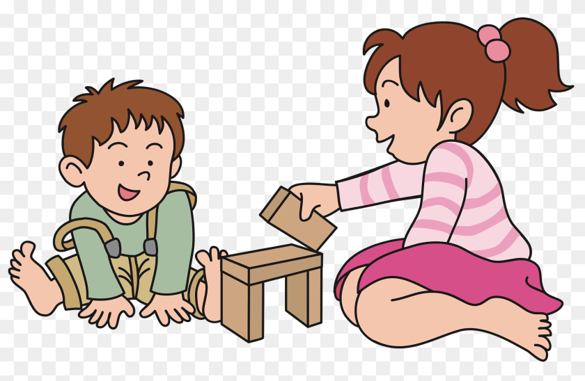 1920x1252 Boy And Girl Playing On The Floor Clipart, Baby, Person, Face, Head Sticker PNG