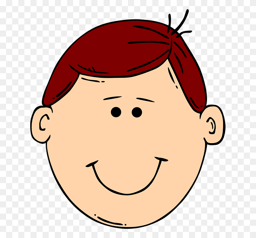 641x720 Boy Face Head Brown Eyes Brown Hair Cartoon, Label, Text, Plant HD PNG Download