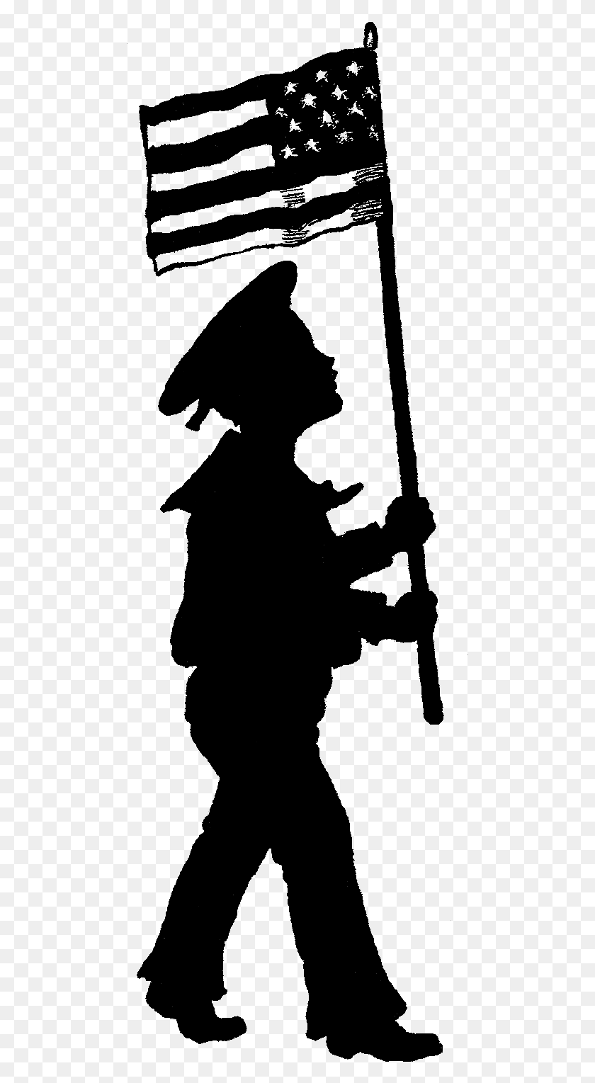 483x1469 Boy Holding American Flag Silhouette Silhouette, Outdoors, Nature, Musician HD PNG Download