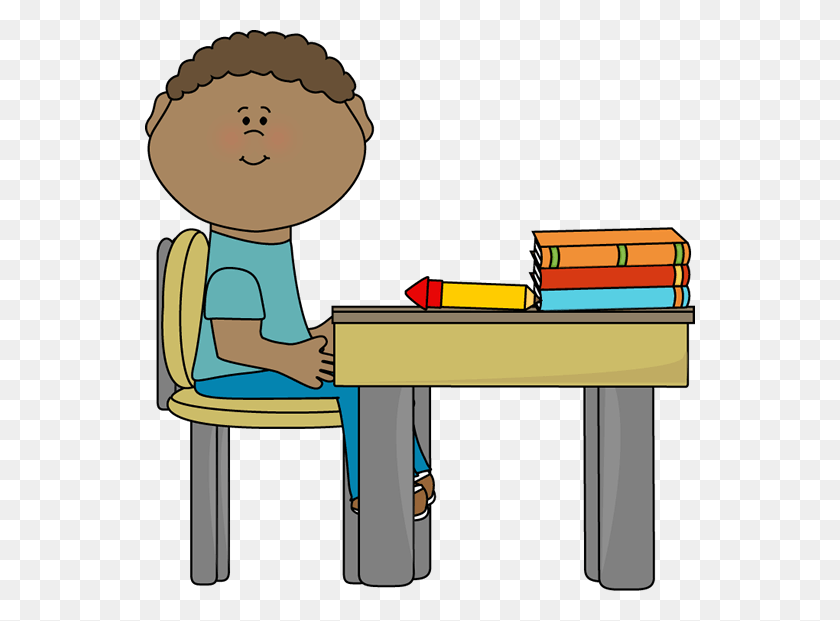 550x561 Boy In School Sit In Chair Clipart, Standing, Sitting, Furniture HD PNG Download
