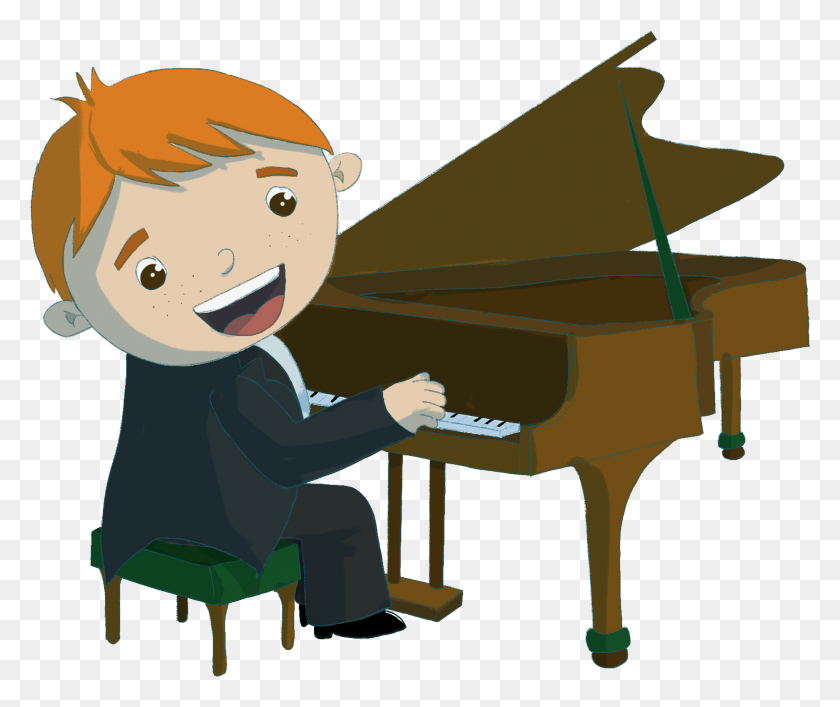 2651x2202 Boy Playing Piano Play Piano Illustration, Performer, Person, Human HD PNG Download