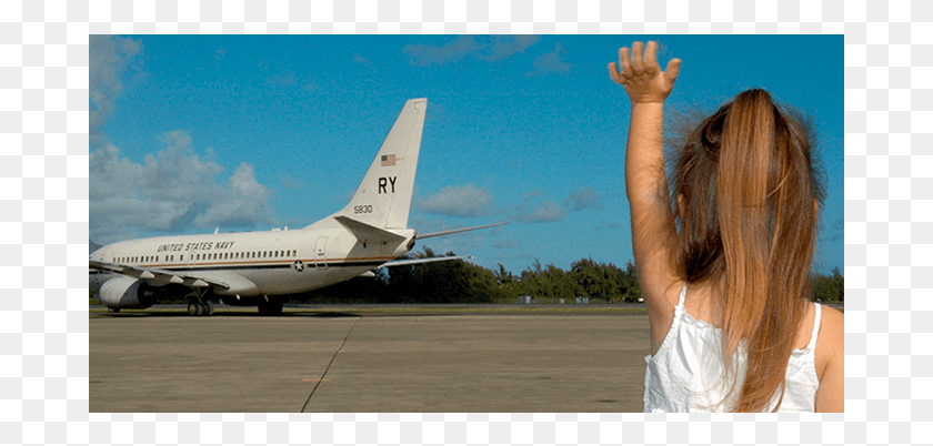 681x342 Boy Pointing A Far Object, Airplane, Aircraft, Vehicle HD PNG Download