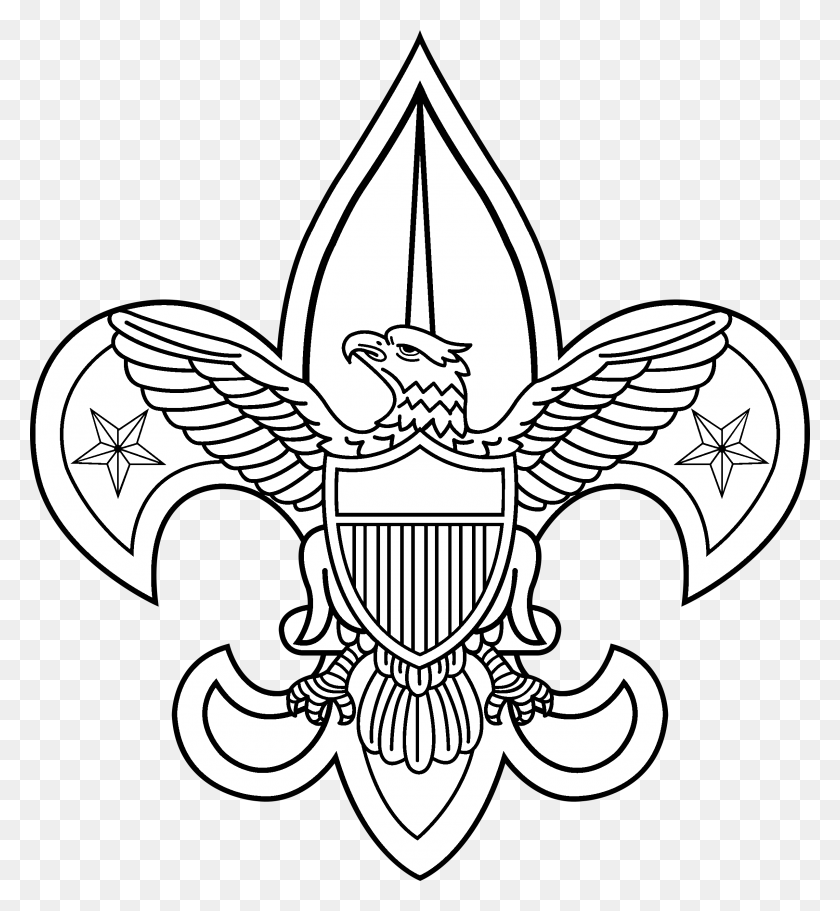 2400x2621 Boy Scouts 2 Logo Black And White Boy Scout Of America Logo Vector, Symbol, Emblem HD PNG Download