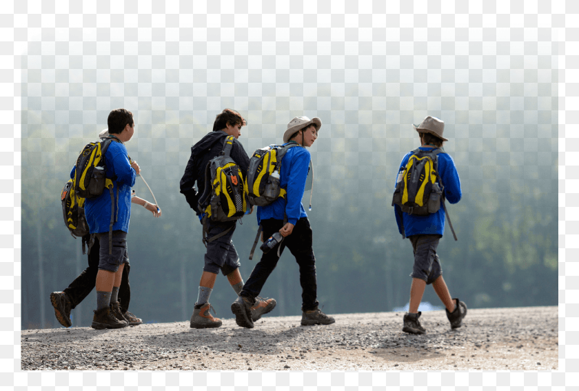 1501x977 Boy Scouts Hiking Scouts Hiking, Clothing, Apparel, Person HD PNG Download